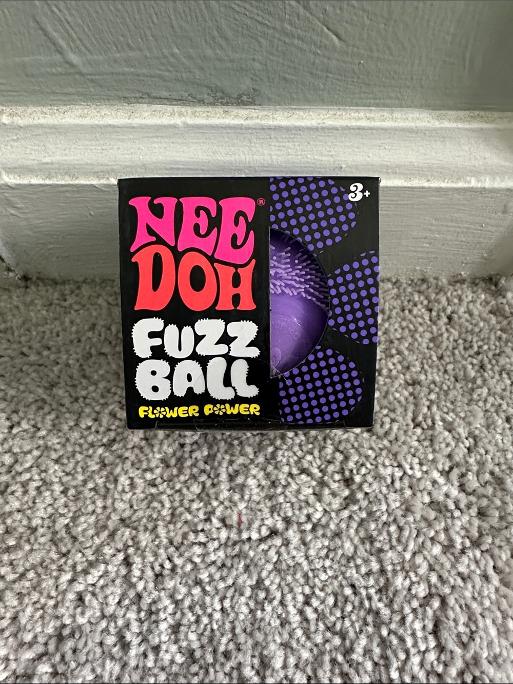 NEE DOH Purple Fuzz Ball Flower Power Sensory Toy